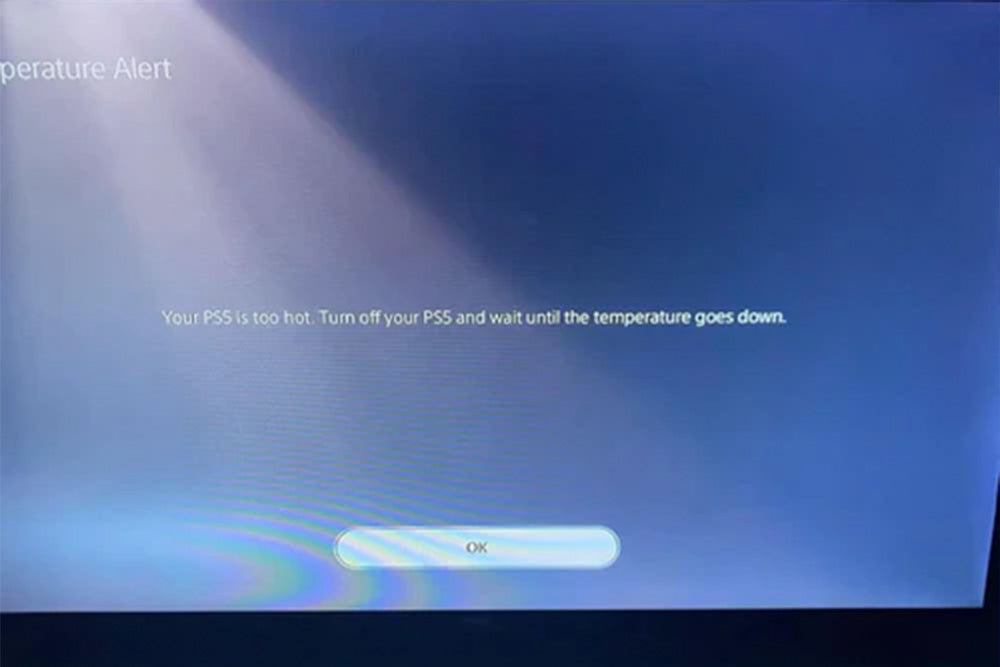 ps5 slim overheating screen